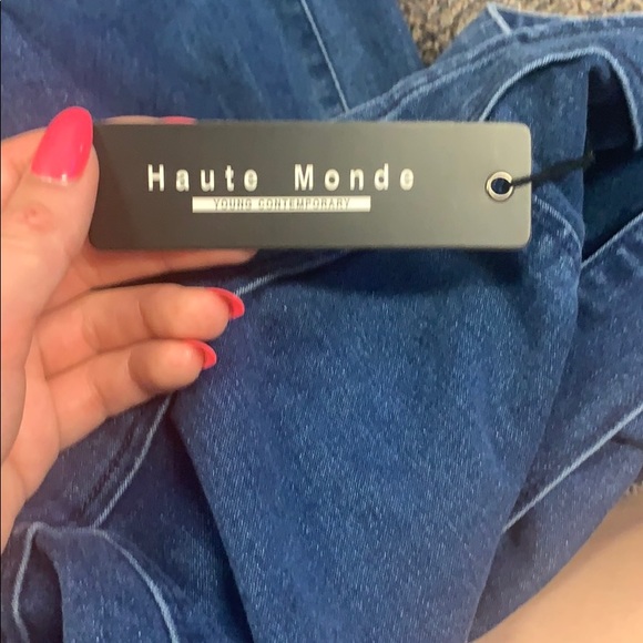 Haute Monde Denim Jumpsuit - Picture 4 of 5